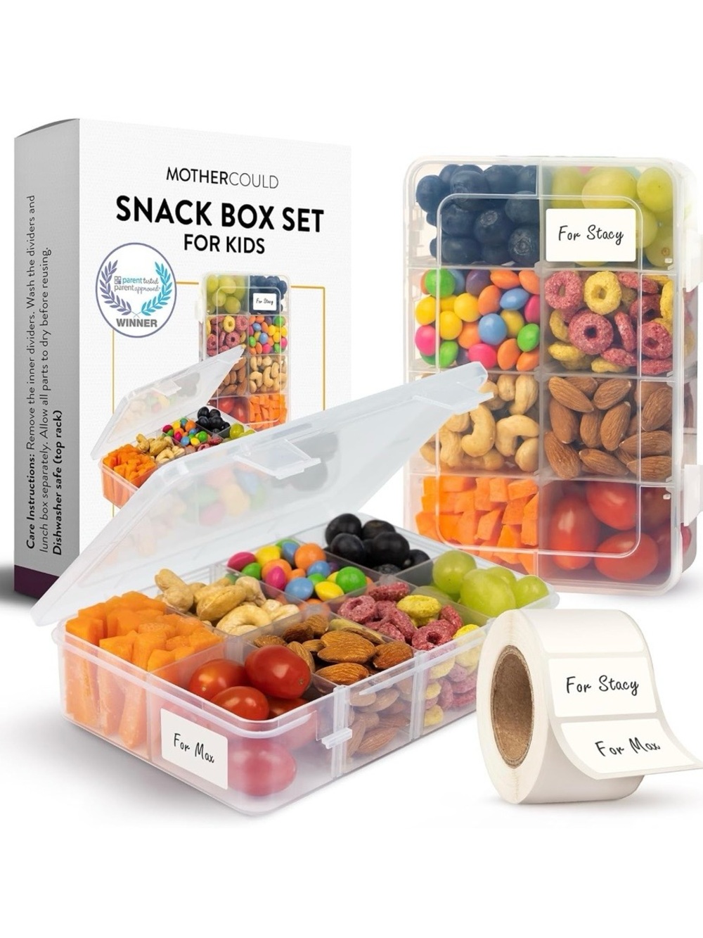 Snack Box Containers Set of 2-Reusable
